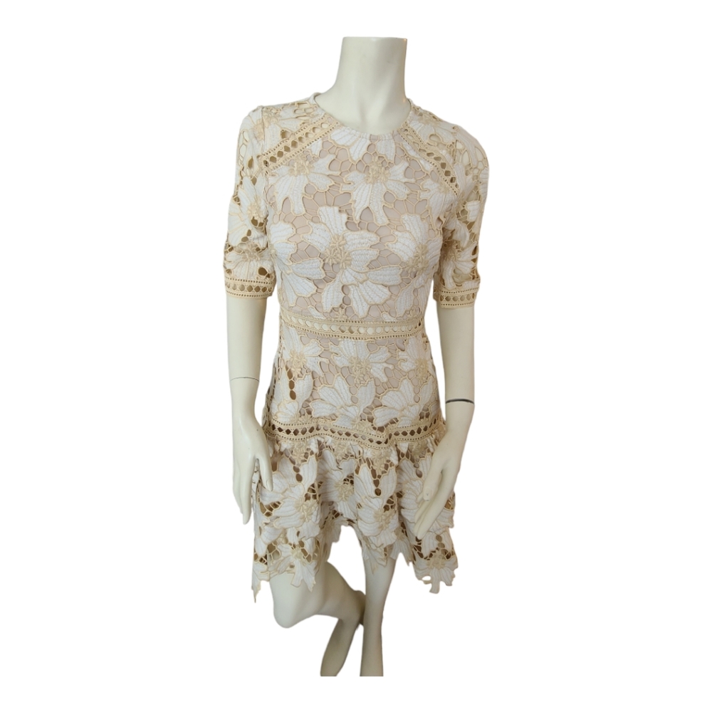 Just Me Ivory Cut Out Dress Size XS NWOT